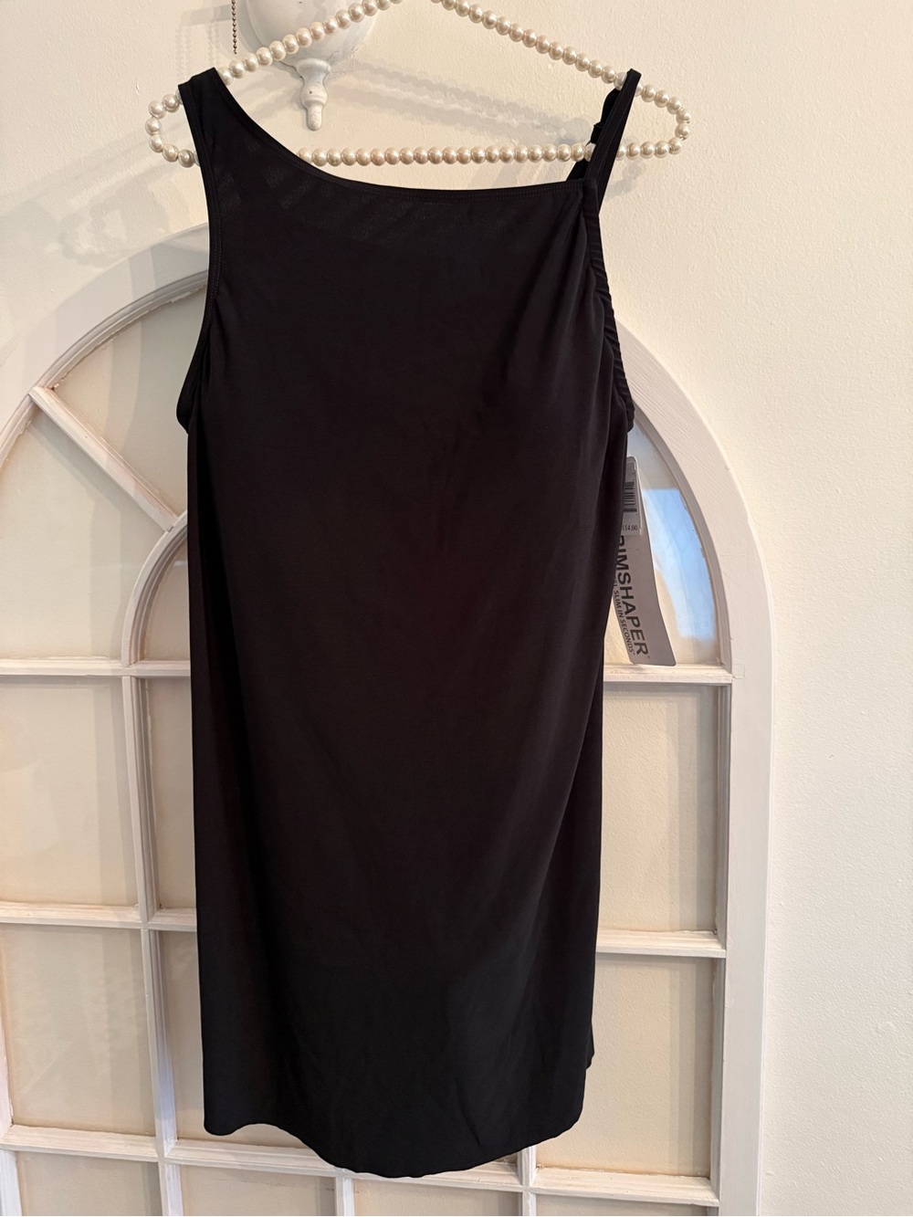 Swimsuit/ Swimming dress Black One Piece Trimshaper  Size 16W NWT Tummy Control